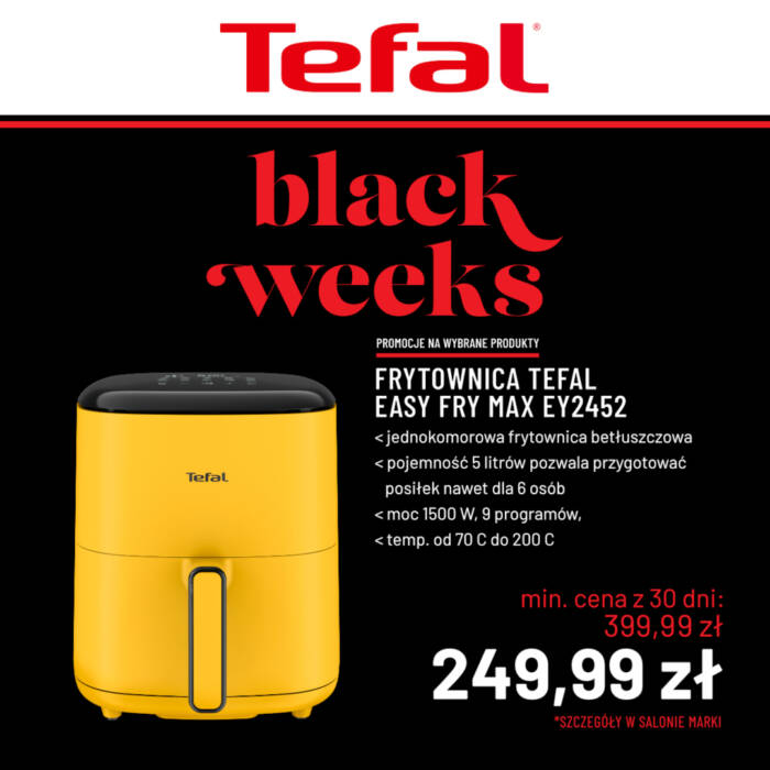 Frytownica beztłuszczowa Tefal Easy Fry Max – 249,99 zł!