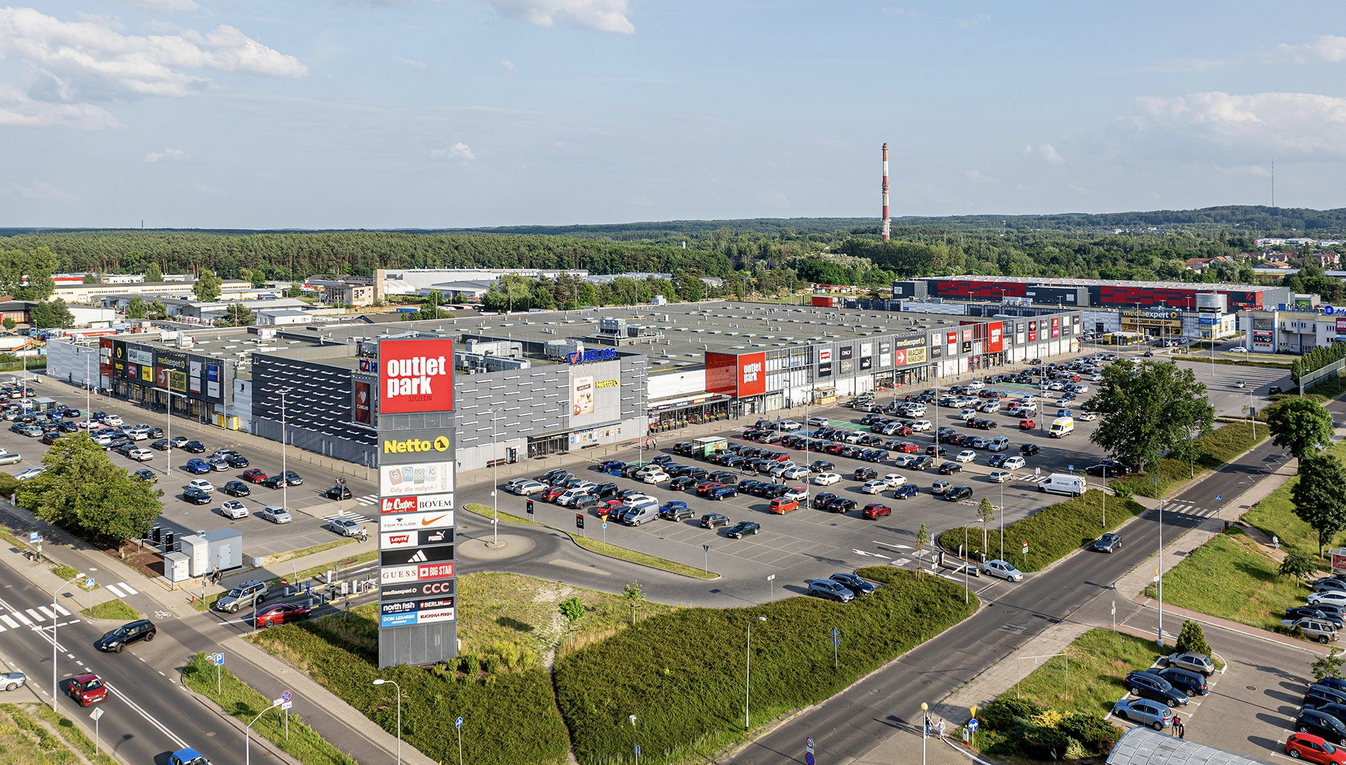 outlet park szczecin z lotu ptaka