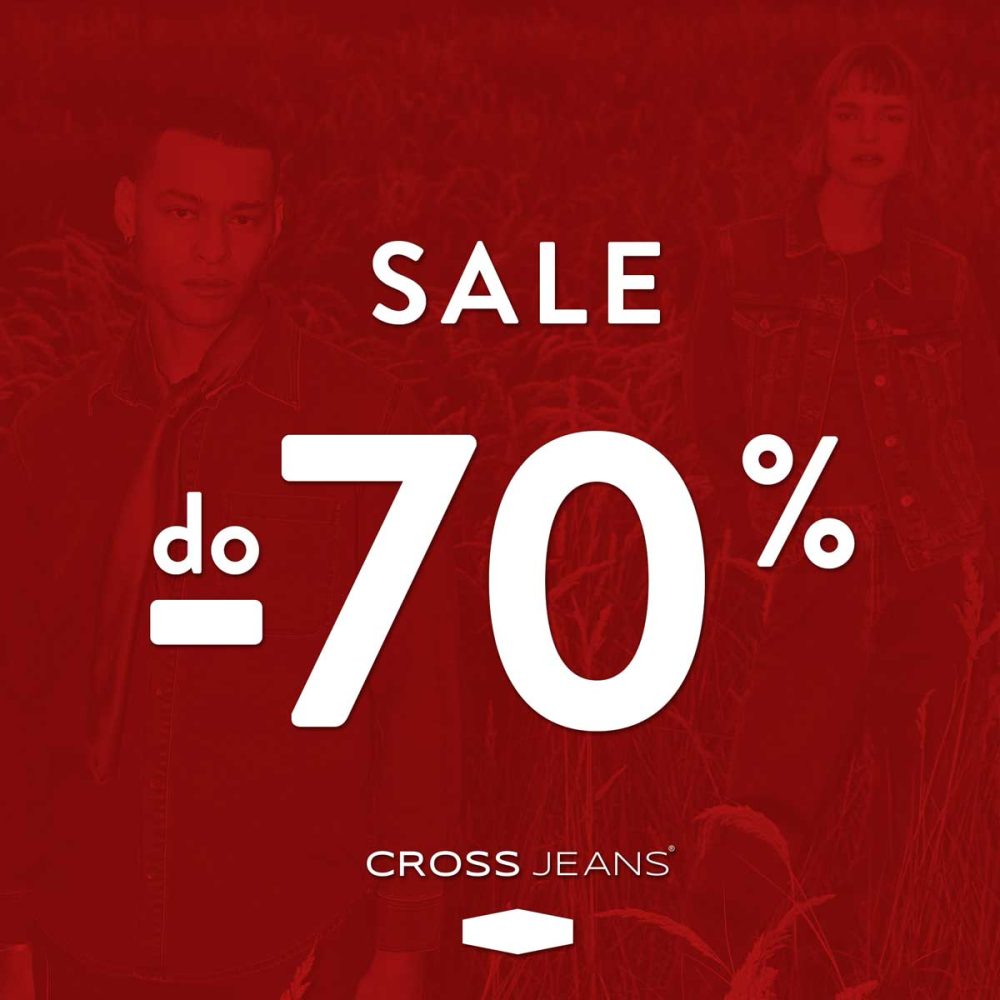 Grafika promocyjna Cross Jeans Mid Season Sale z rabatem do 70%