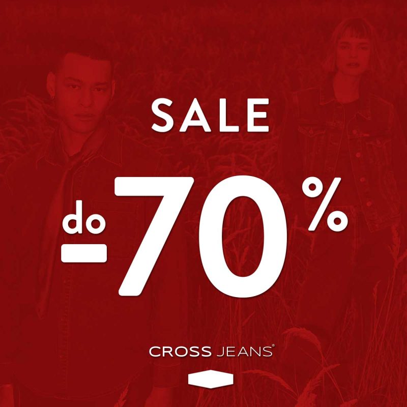 Grafika promocyjna Cross Jeans Mid Season Sale z rabatem do 70%