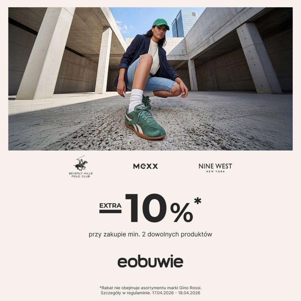 Promocja eobuwie extra 10 procent przy zakupie dwóch produktów