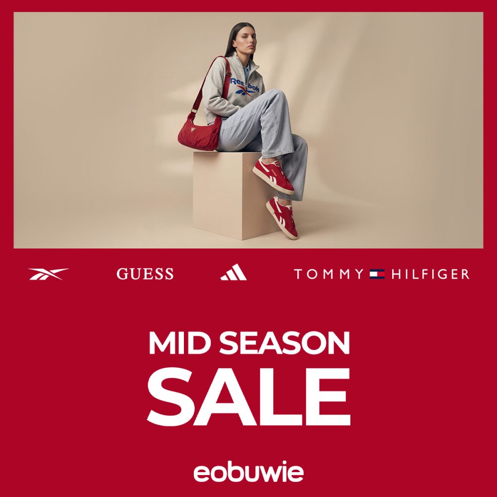 kobieta w sneakersach promocja eobuwie mid season sale