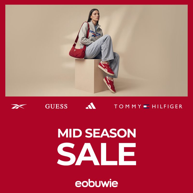 kobieta w sneakersach promocja eobuwie mid season sale