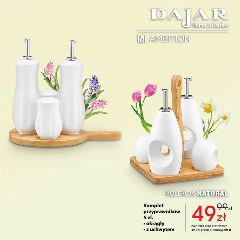 zestaw przyprawnikow ambition natural ceramika drewno