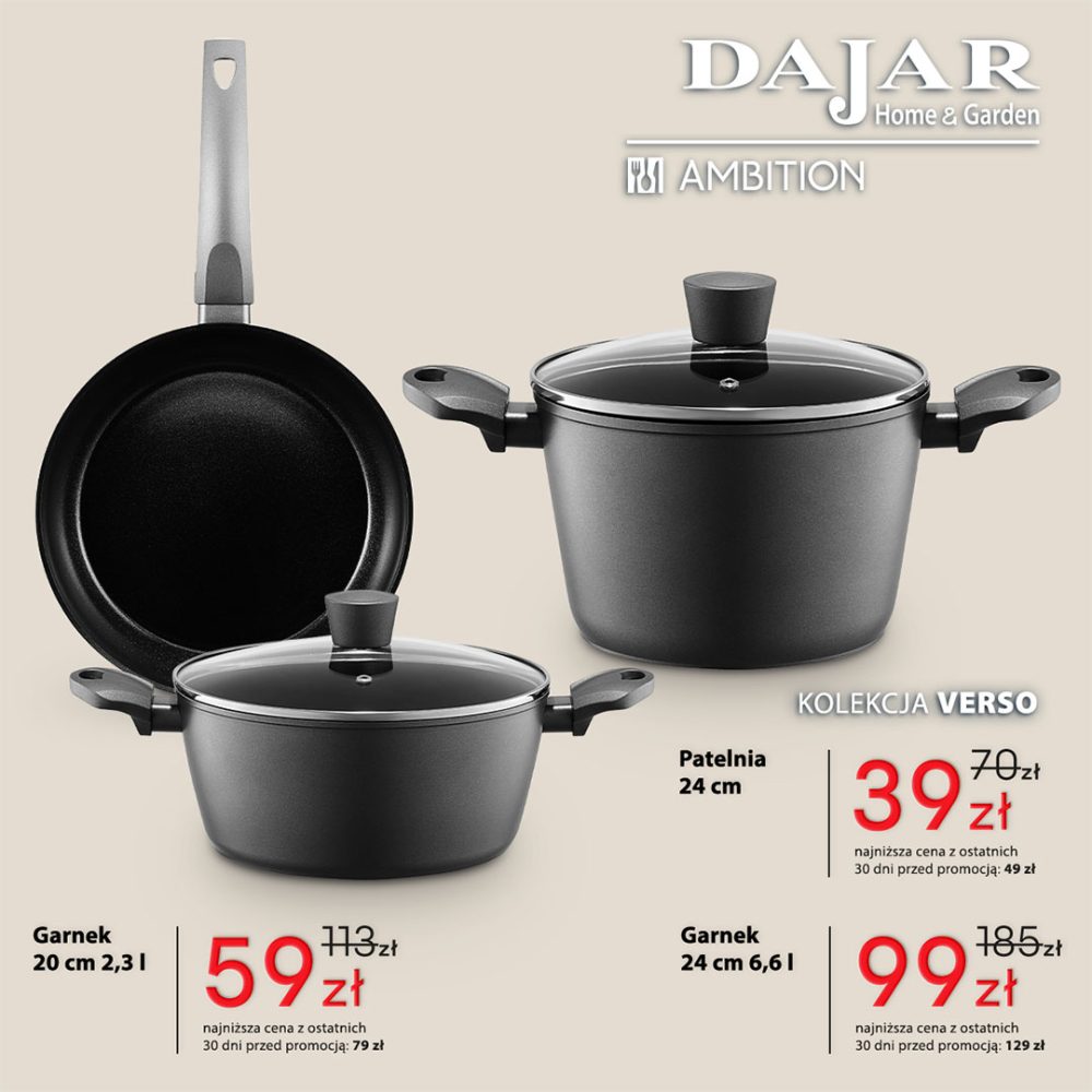 garnki i patelnia ambition verso promocja kuchnia