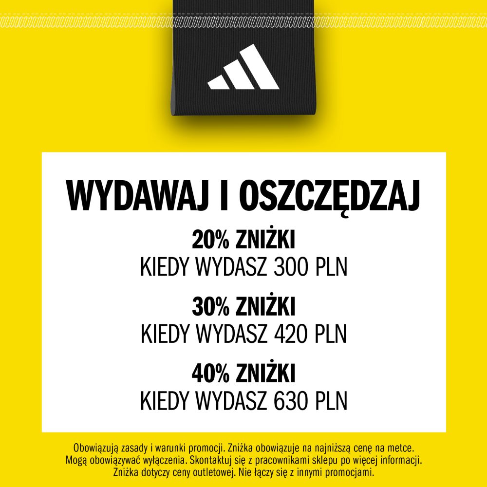 Promocja adidas Outlet Park Szczecin rabaty do 40 procent przy większych zakupach