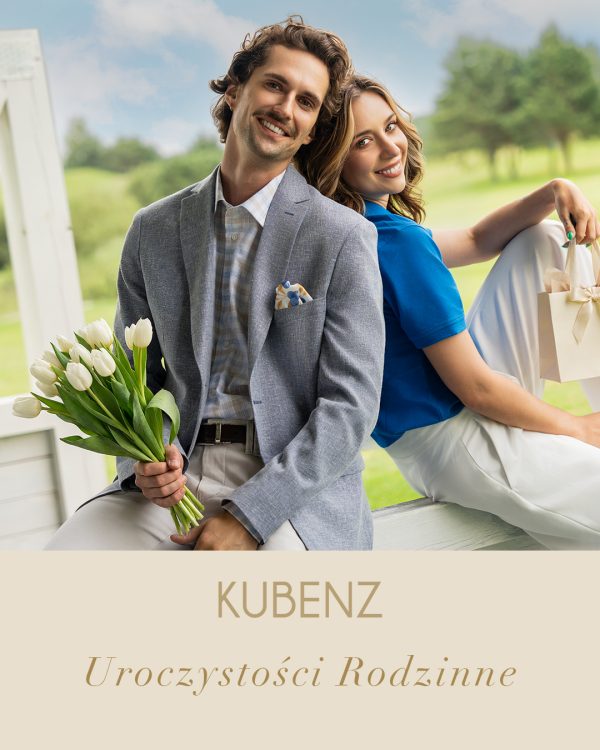 Mężczyzna w garniturze Kubenz styl na uroczystości rodzinne