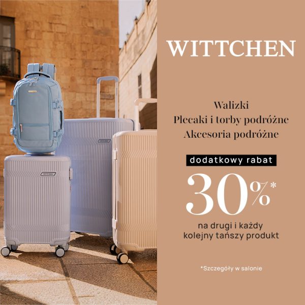 Walizki i torby podróżne Wittchen z rabatem 30 procent na drugi produkt