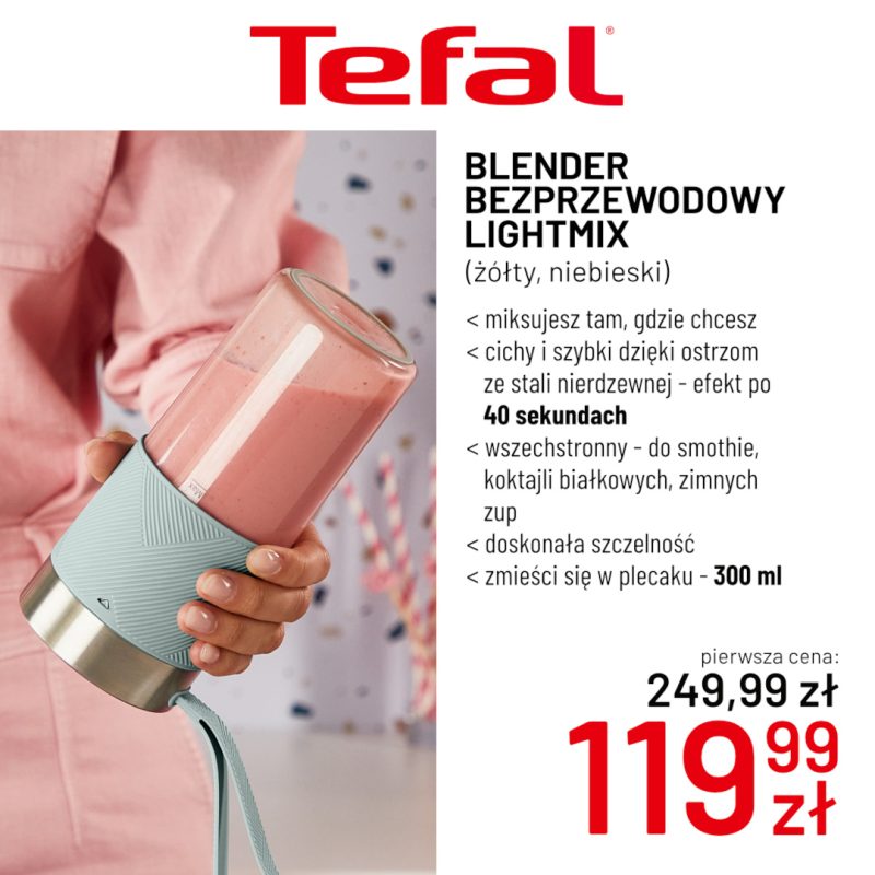 Bezprzewodowy blender Tefal Lightmix w promocyjnej cenie 119,99 zł