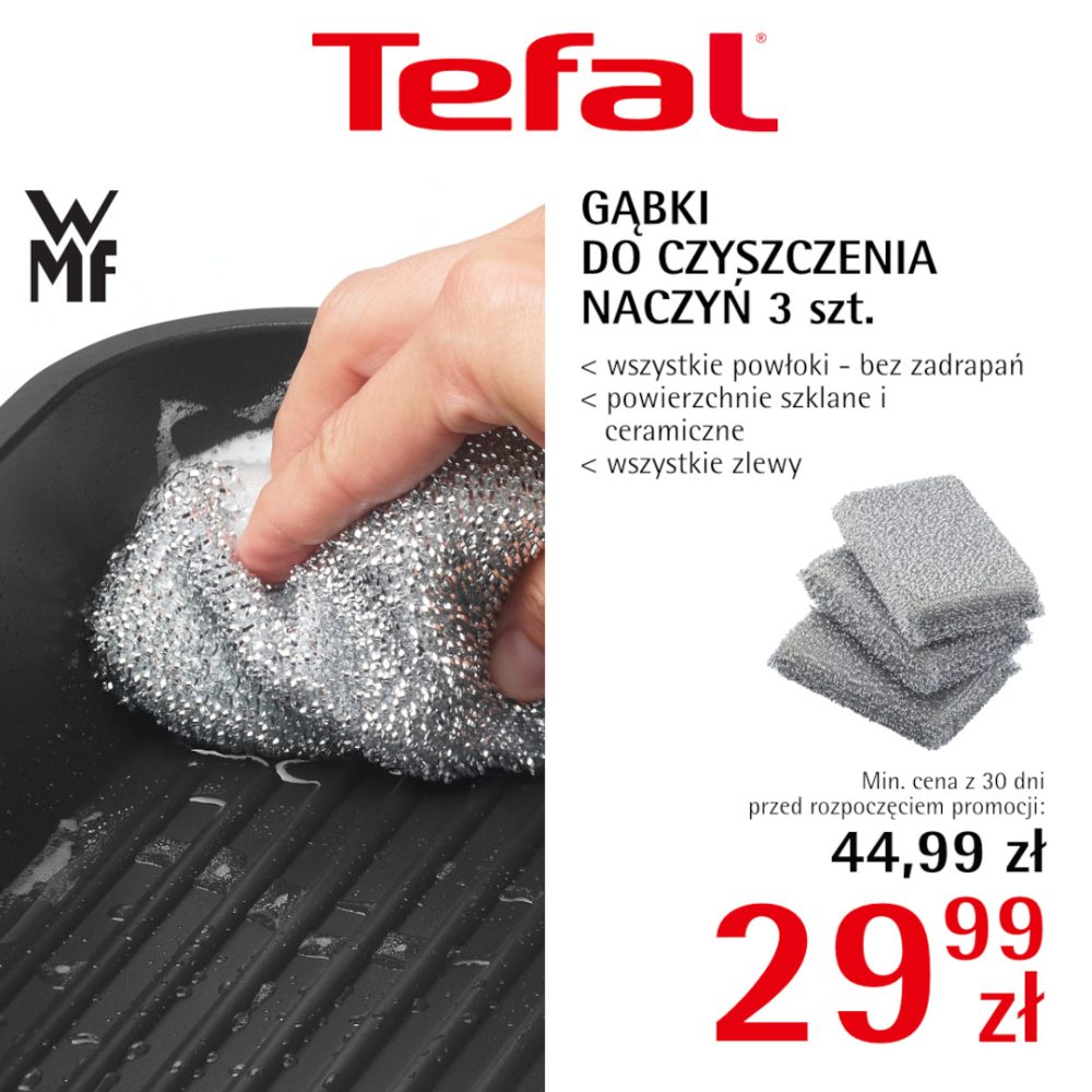 Gąbki do czyszczenia naczyń WMF 3 sztuki w promocji 29,99 zł