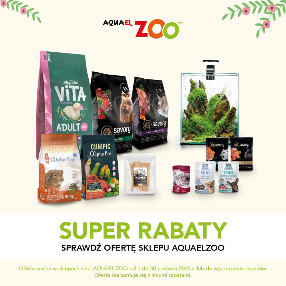 Promocje na karmy i akcesoria dla zwierząt Aquael Zoo czerwiec 2026 Outlet Park Szczecin