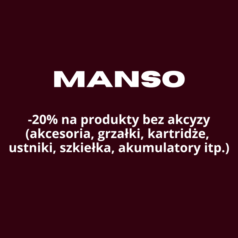 Oferta MANSO -20% na produkty bez akcyzy