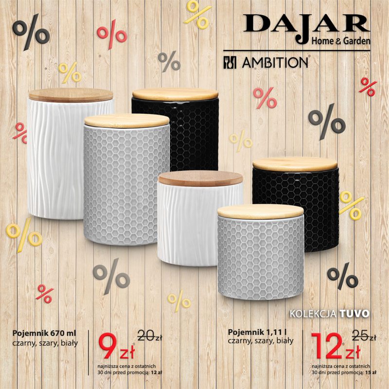 Pojemniki kuchenne Dajar Ambition Tuvo od 9 zł w Outlet Park Szczecin
