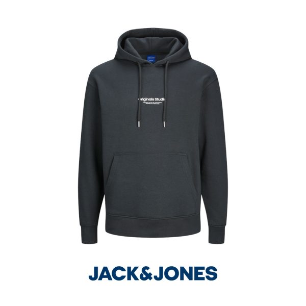 Szara bluza z kapturem marki Jack & Jones