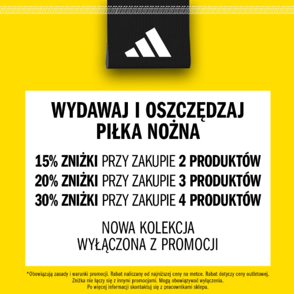 Logo Adidas na czarnym tle, promocja piłka nożna