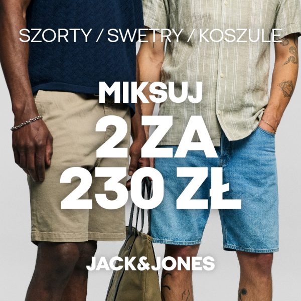 Jack&Jones szorty swetry koszule promocja Outlet Park Szczecin