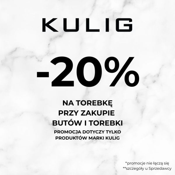 Kulig -20% na torebkę przy zakupie butów i torebki – promocja w Outlet Park Szczecin