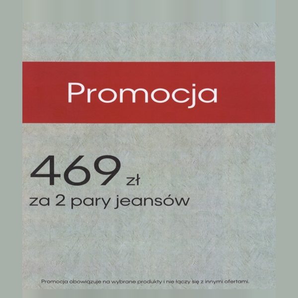 Grafika promocji Calvin Klein w Outlet Park Szczecin: 469 zł za 2 pary jeansów